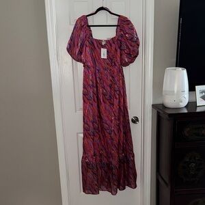 Peach Love California Vibrant Multicolor Maxi Dress